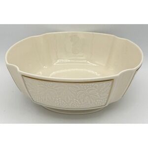 Lenox Bordeaux Footed‎ Centerpiece Bowl 10" Bone China 24K Gold USA Hand Painted